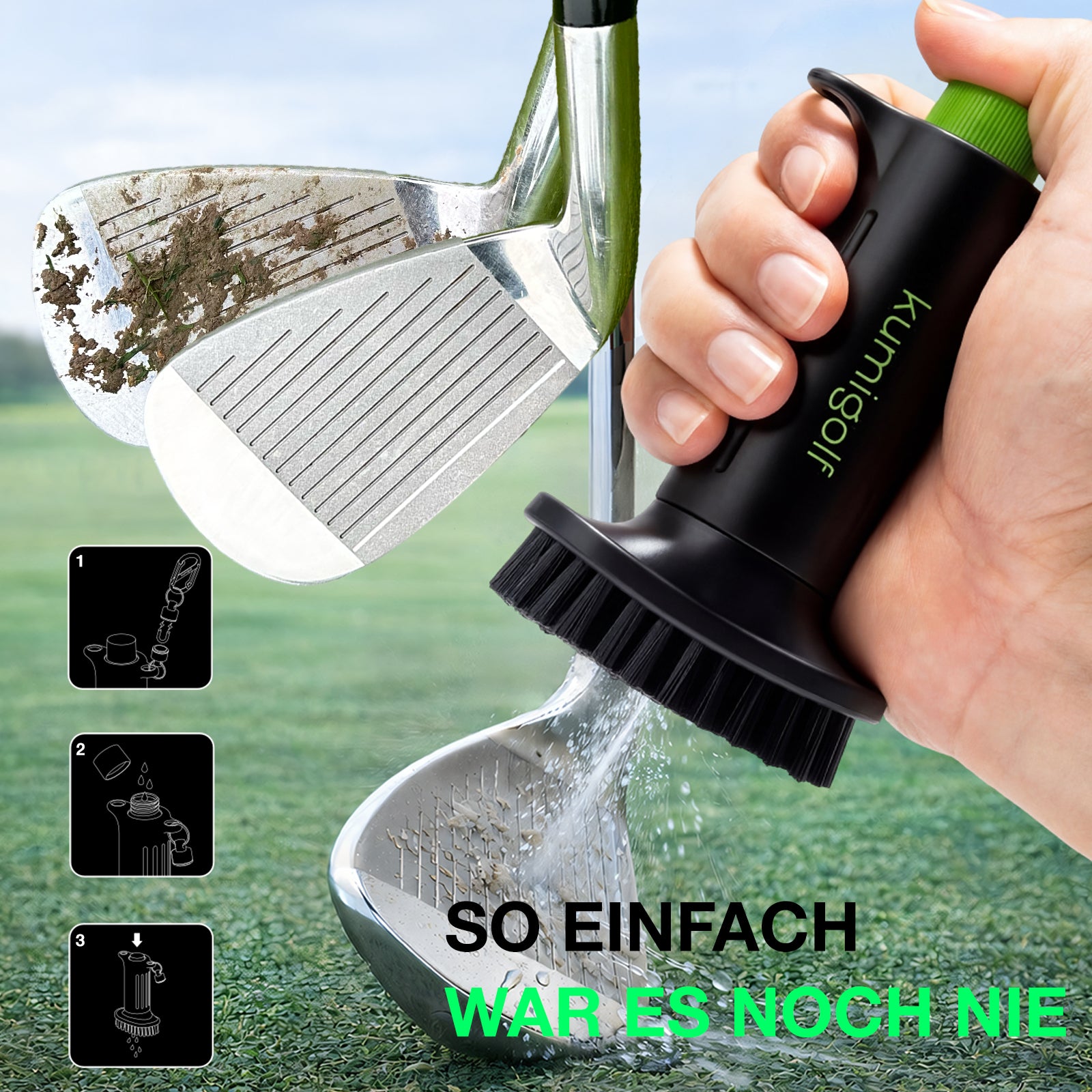 H3 Golf Water Brush Black/Green