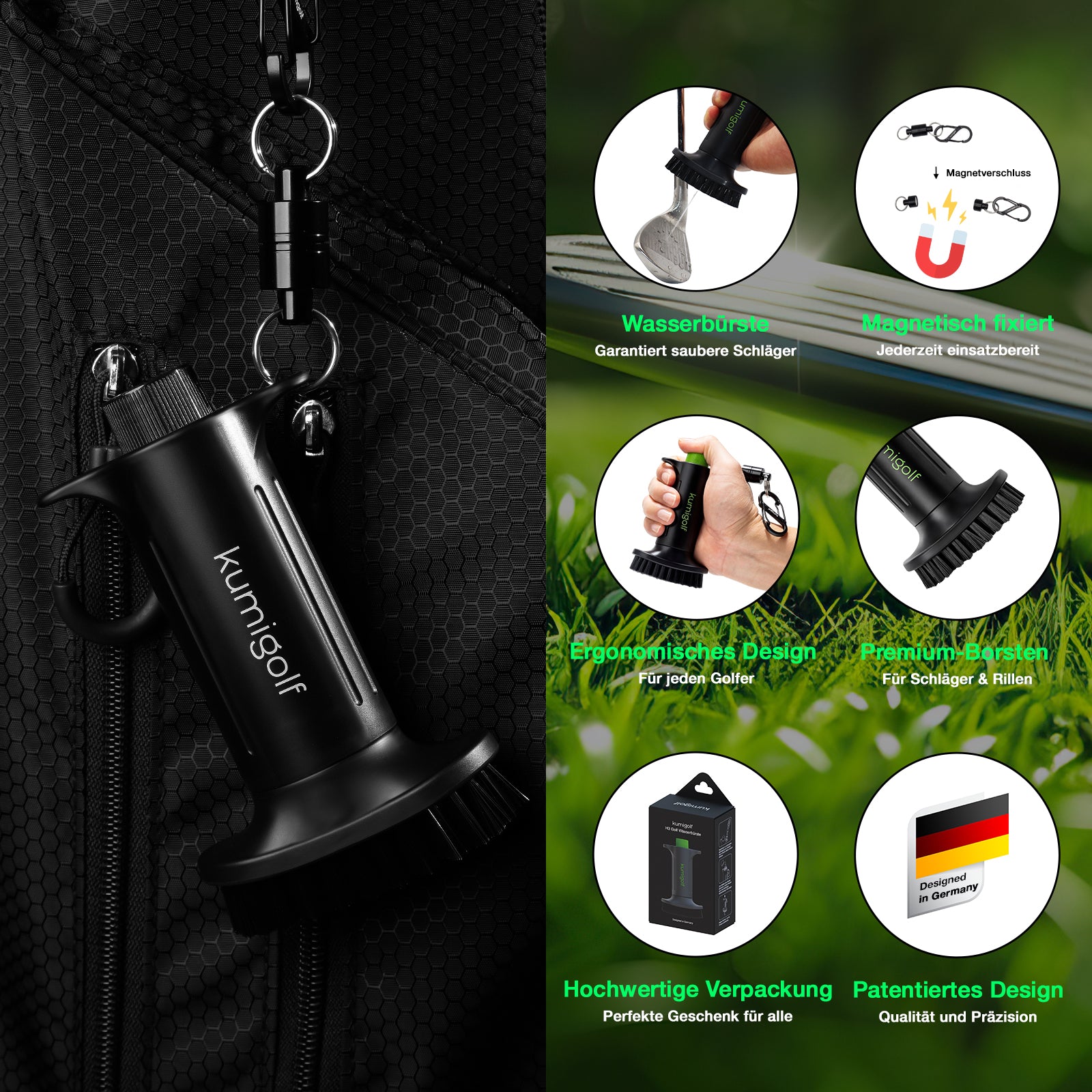 H3 Golf Water Brush Black/Black