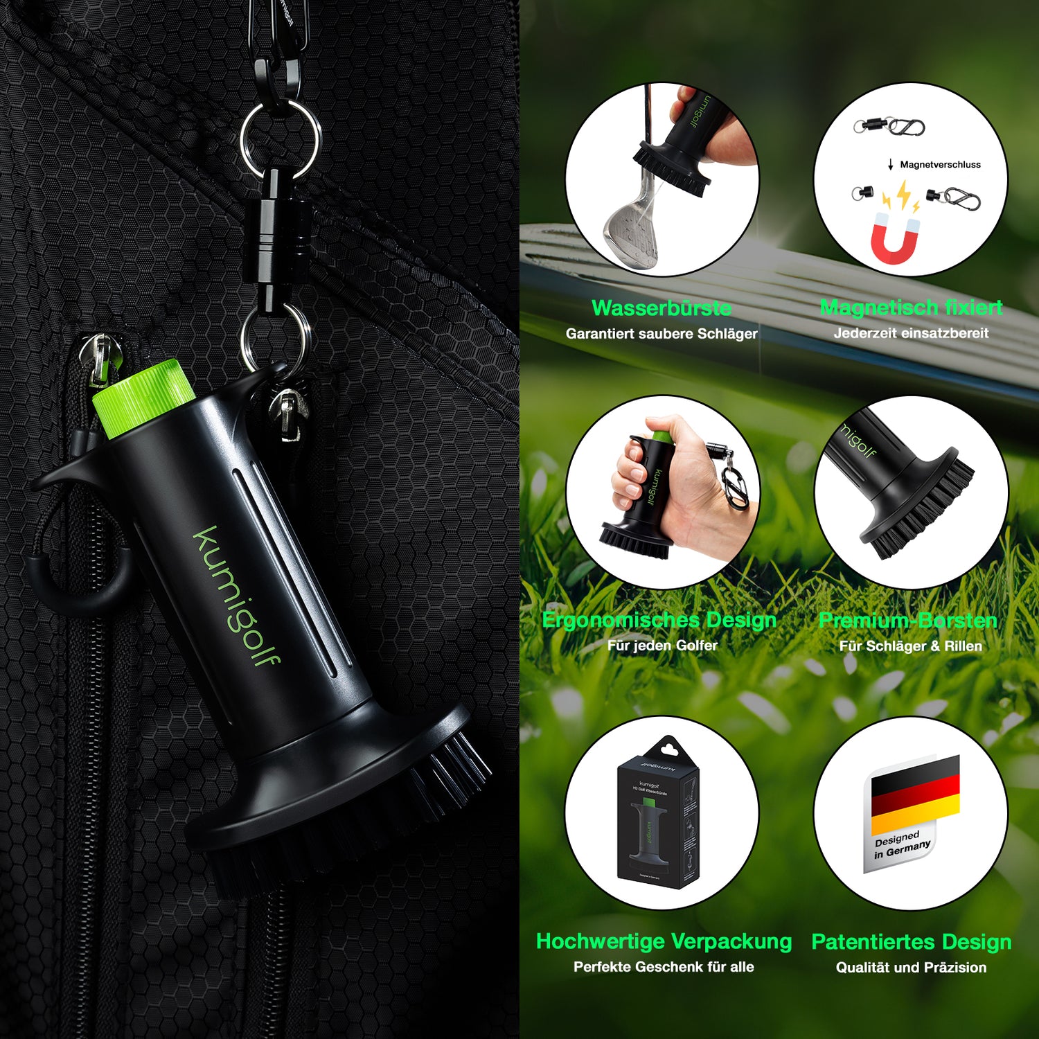 H3 Golf Water Brush Black/Green