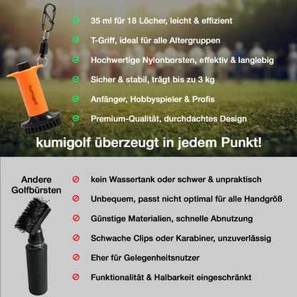 H3 Golf Water Brush Orange/Black