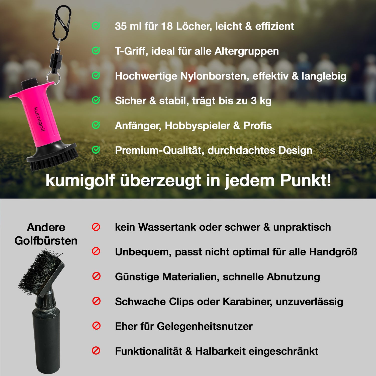 H3 Golf Water Brush Pink/Black