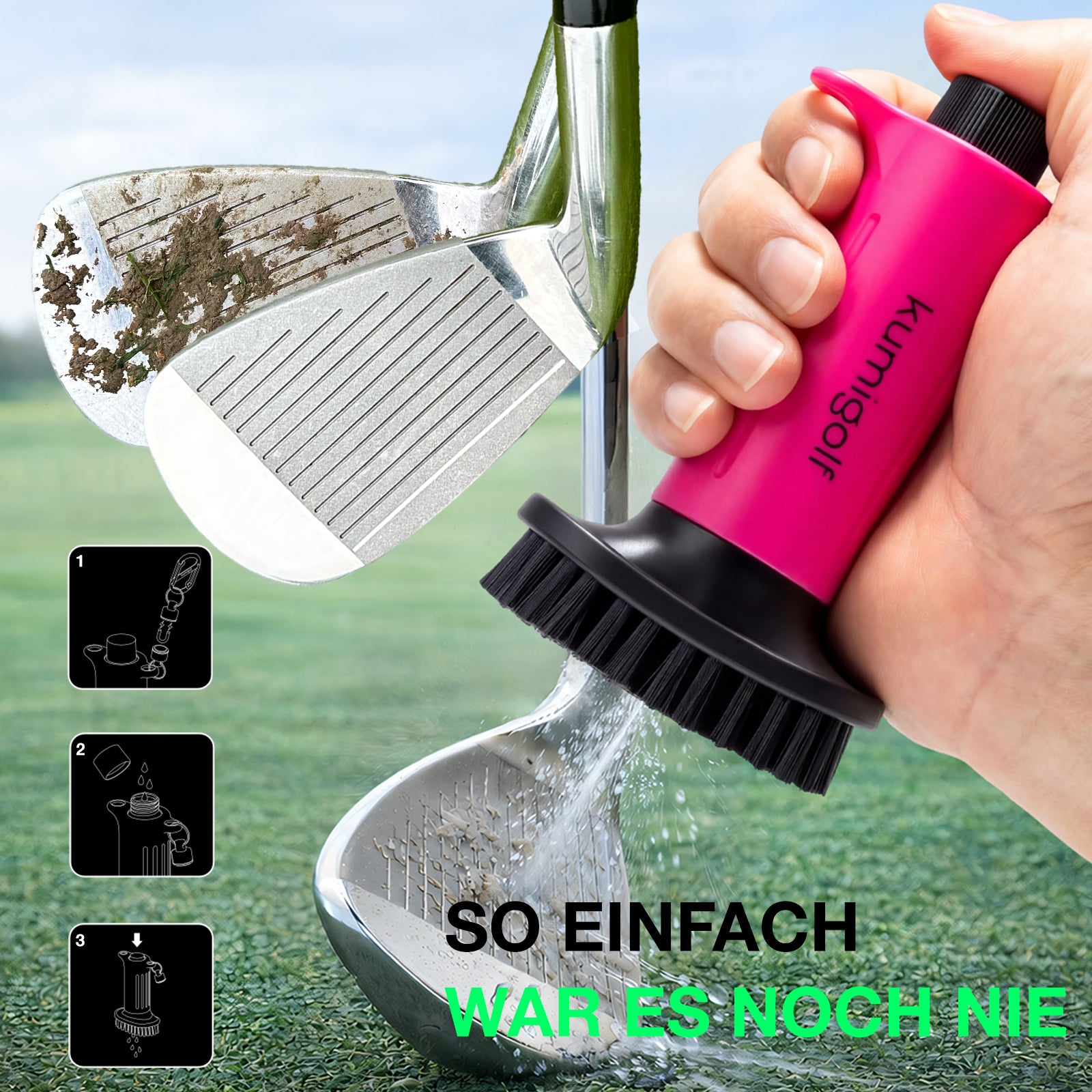 H3 Golf Water Brush Pink/Black